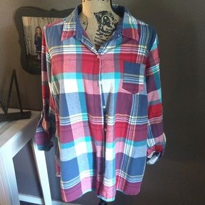 Cato Plus Size Plaid Button Down Sz 18/20W